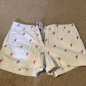 White flamingo shorts